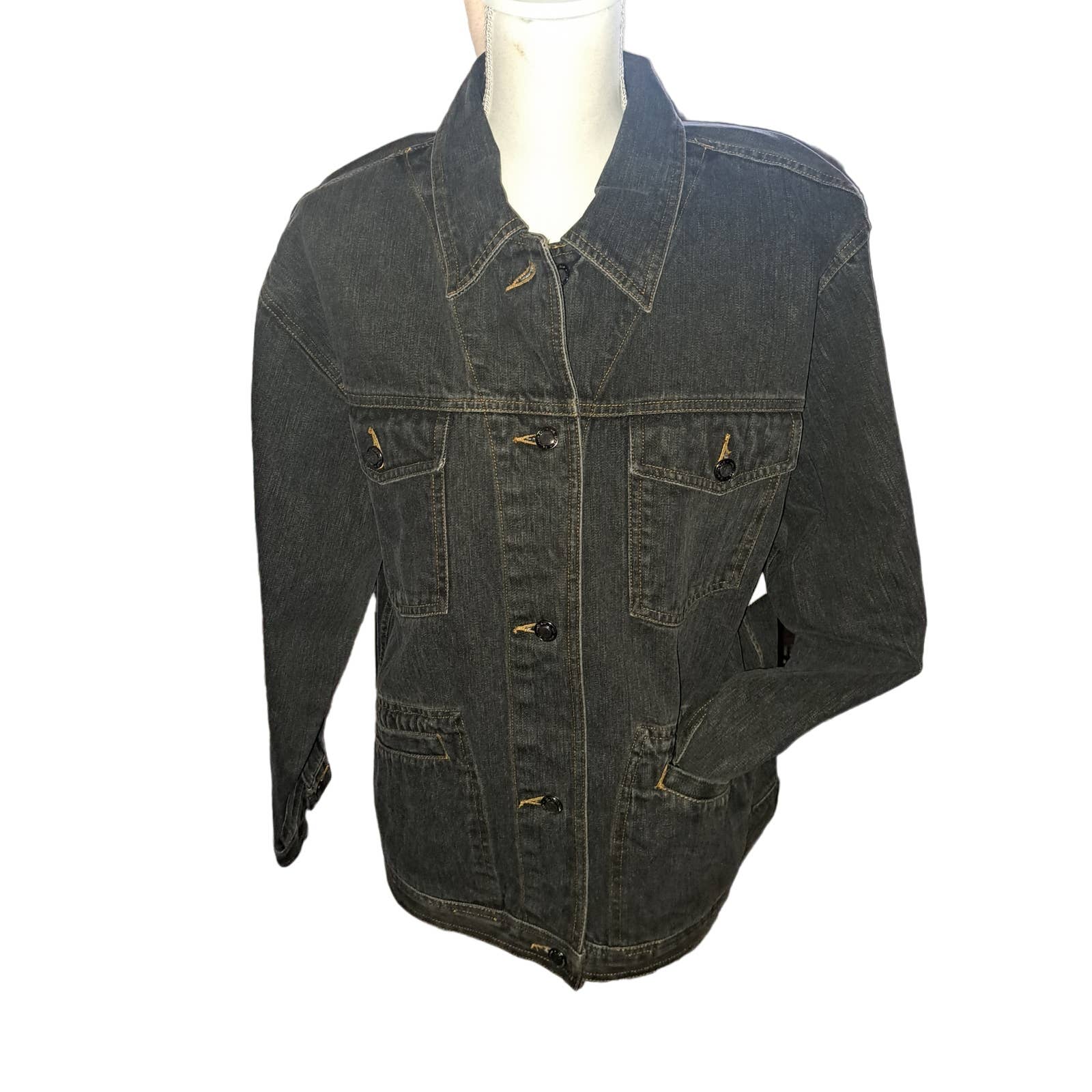 Brand New With Tags  Black Denim St Johns Bay Sz Xl